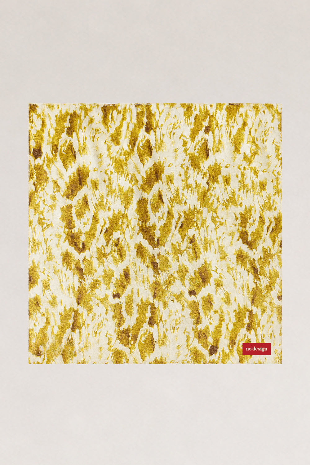 Yellow Patterned Satin Scarf Bandana