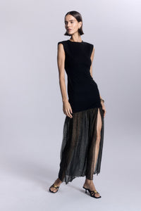 Angelina Sırt Dekolteli Uzun Elbise - No Design Store