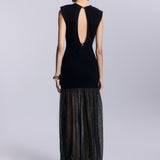 Angelina Sırt Dekolteli Uzun Elbise - No Design Store