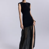 Angelina Sırt Dekolteli Uzun Elbise - No Design Store