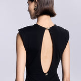 Angelina Sırt Dekolteli Uzun Elbise - No Design Store