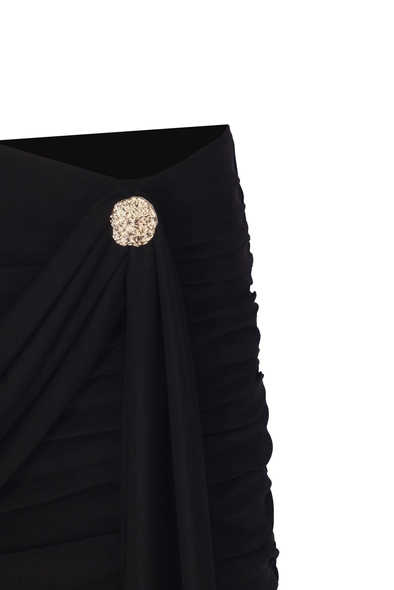 Bardot Düğme Detaylı Tül Astarlı Mini Etek - No Design Store