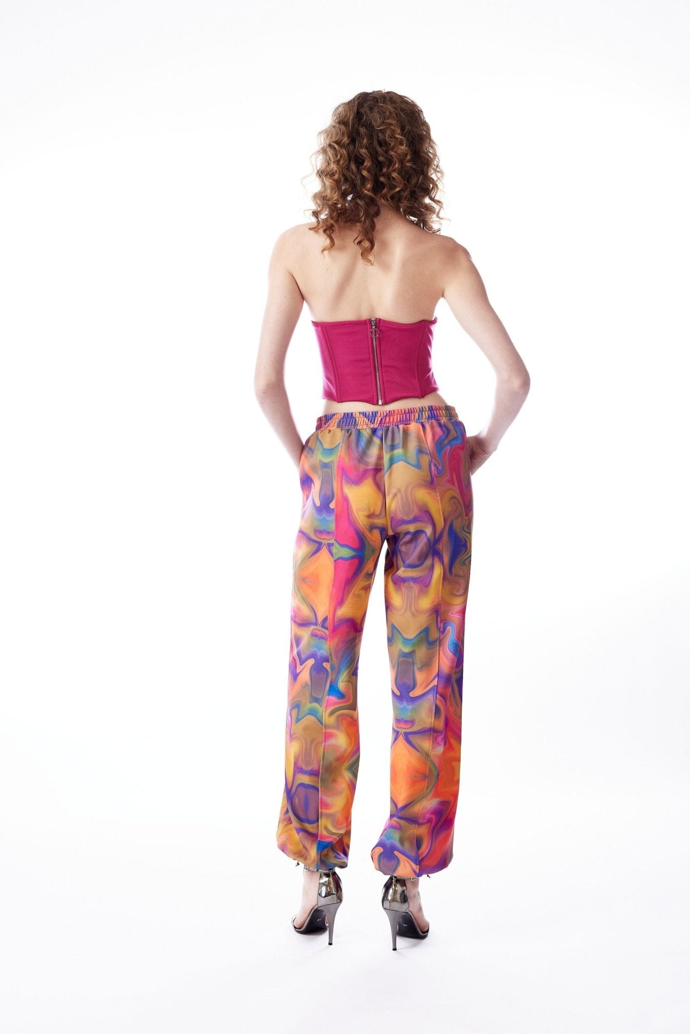 Baskılı Nervür Dikişli Kargo Pantolon - No Design Store