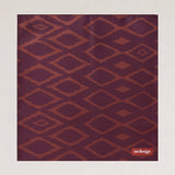 Bordo Zemin Kahverengi Geometrik Desenli Fular Bandana - No Design Store