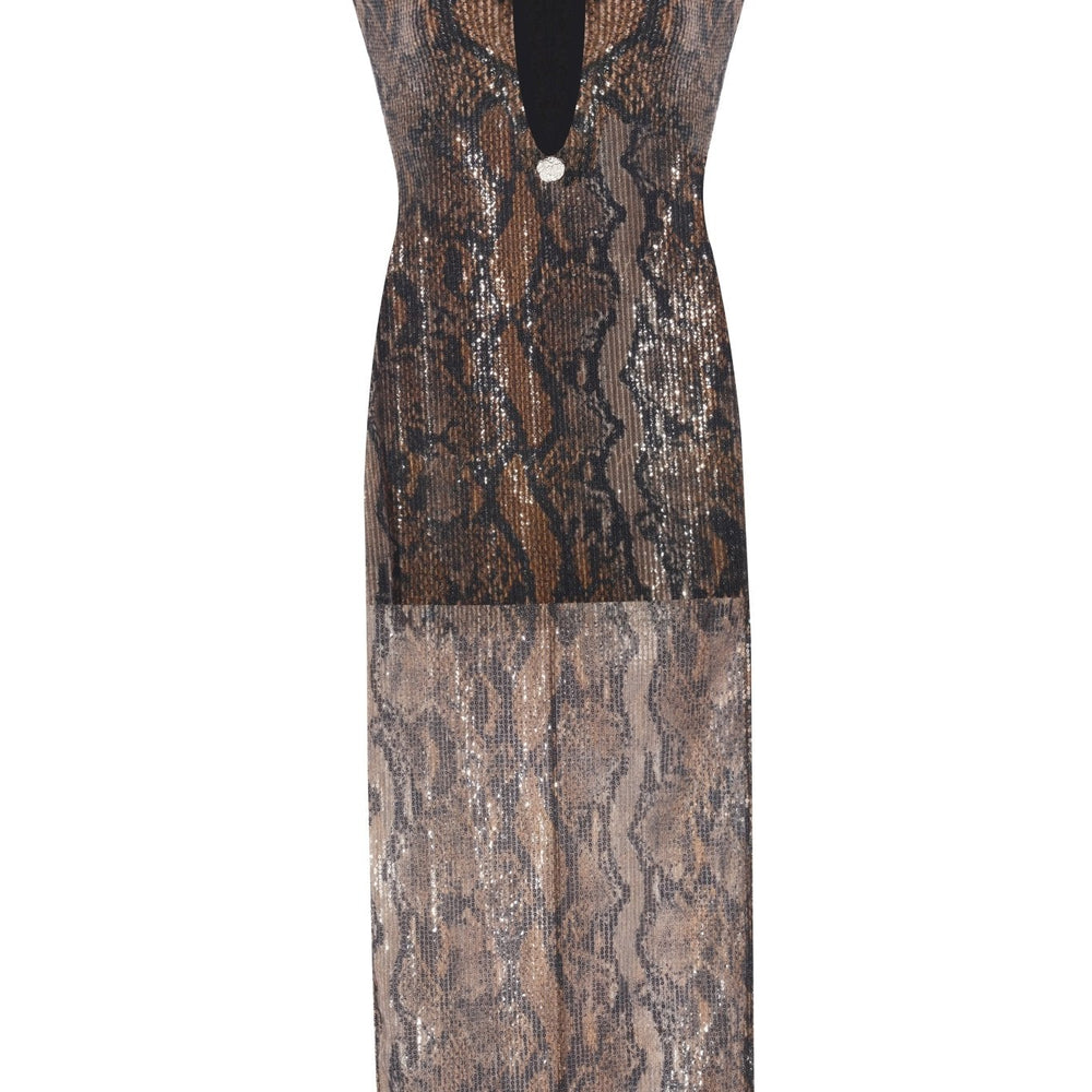 Borgia Dekolteli Uzun Elbise - No Design Store