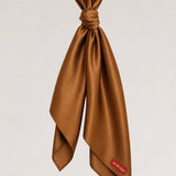 Bronz Parlak Saten Fular Bandana - No Design Store