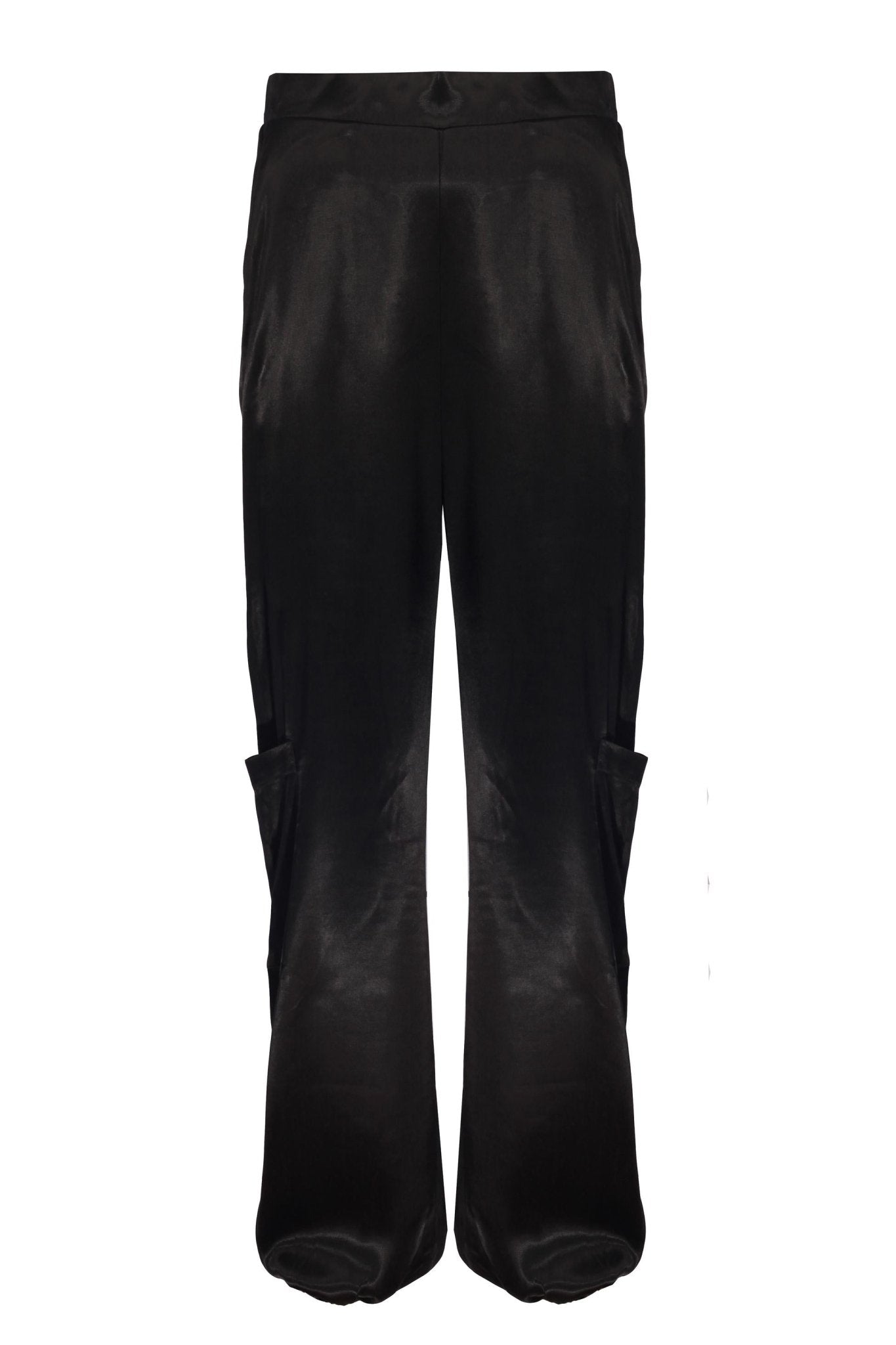 Büyük Cep Detaylı Saten Kargo Pantolon - No Design Store