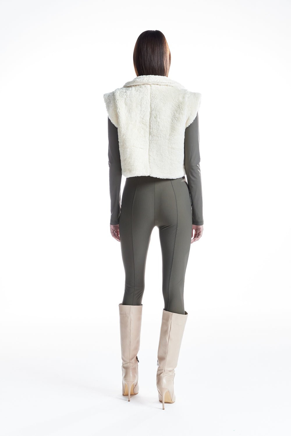 Düğmeli Oversize Crop Yelek - No Design Store