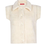 Düğmeli Oversize Crop Yelek - No Design Store