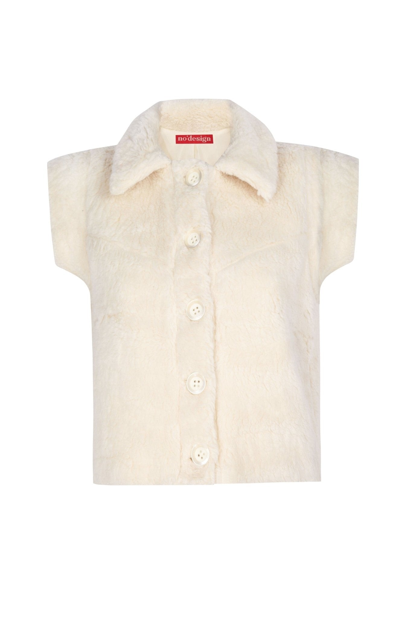 Düğmeli Oversize Crop Yelek - No Design Store