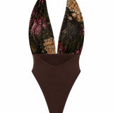 Elira Derin V Yaka Bodysuit - No Design Store