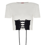 Elora Vatkalı Crop Top - No Design Store