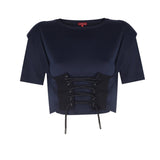 Elora Vatkalı Crop Top - No Design Store
