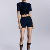 Elora Vatkalı Crop Top - No Design Store