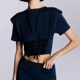 Elora Vatkalı Crop Top - No Design Store