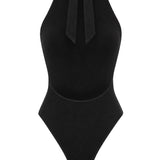 Elva Boyundan Bağlamalı Bodysuit - No Design Store