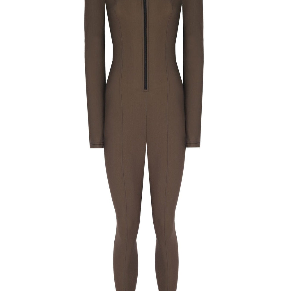 Fermuarlı Lastik Paça Detaylı Nervür Dikişli Tulum - No Design Store