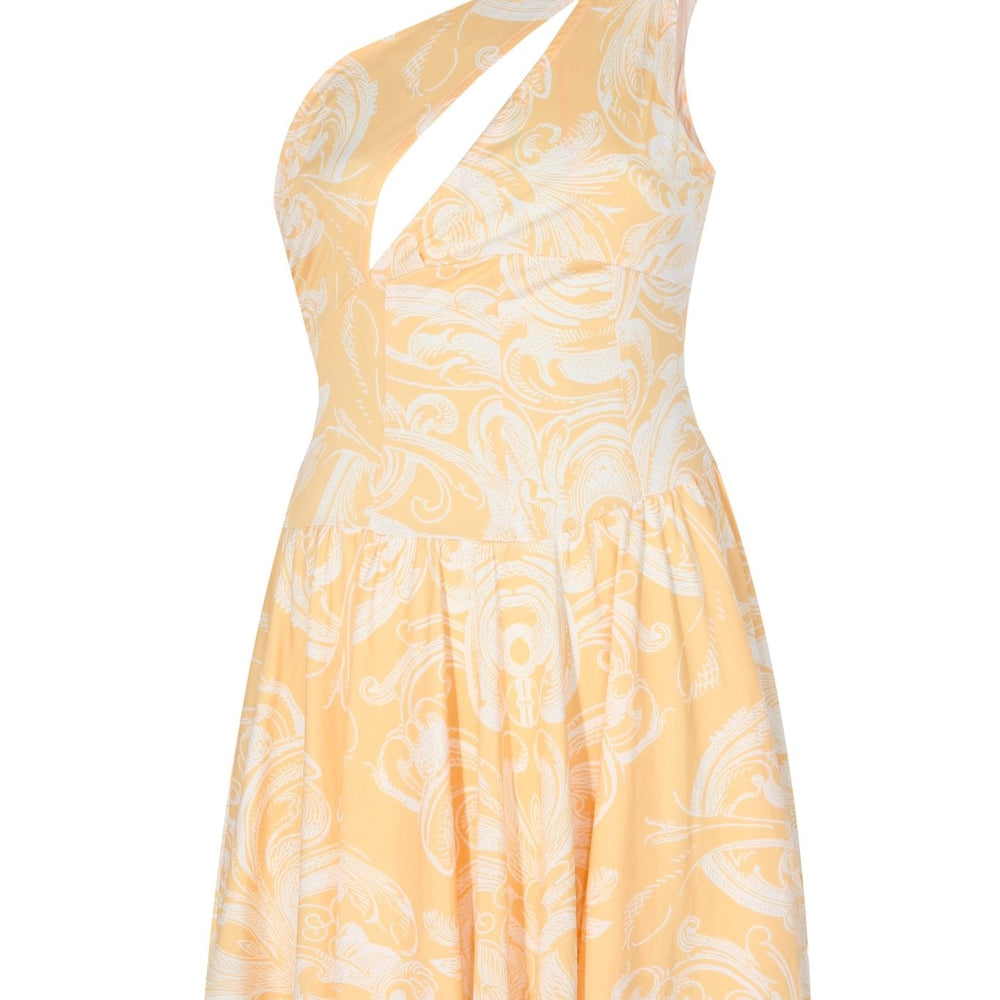 Fleur Tek Kol Mini Elbise - No Design Store