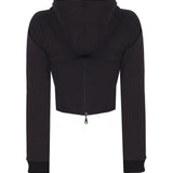Korse Detaylı Fermuarlı Hoodie - No Design Store