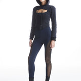 Korse Detaylı Fermuarlı Hoodie - No Design Store