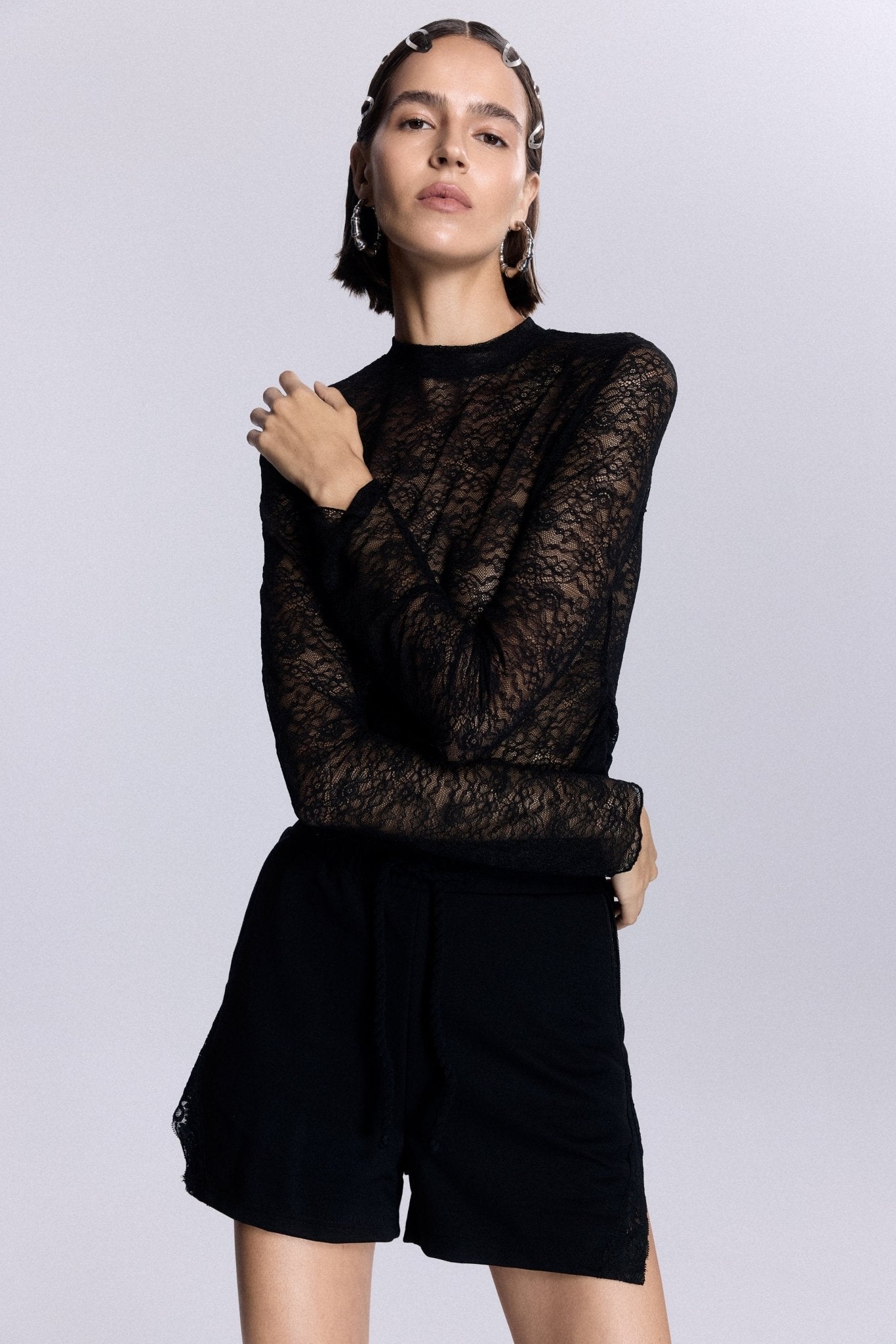 Luna Dantel Bluz - No Design Store