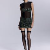 Marlene Transparan Mini Elbise - No Design Store
