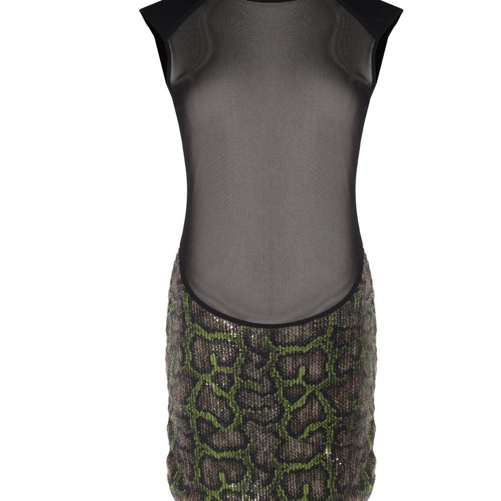 Marlene Transparan Mini Elbise - No Design Store