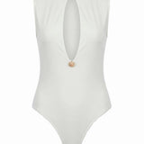 Monica Düğme Detaylı Dekolteli Bodysuit - No Design Store