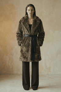 Nome Deri Kemerli Uzun Kaban - No Design Store