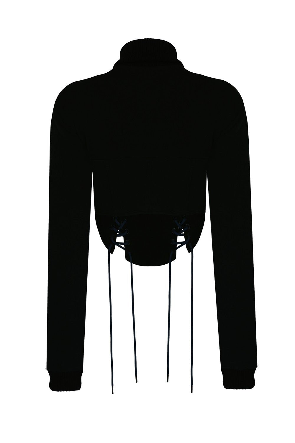 Önü Korse Detaylı Pencereli Sweatshirt - No Design Store