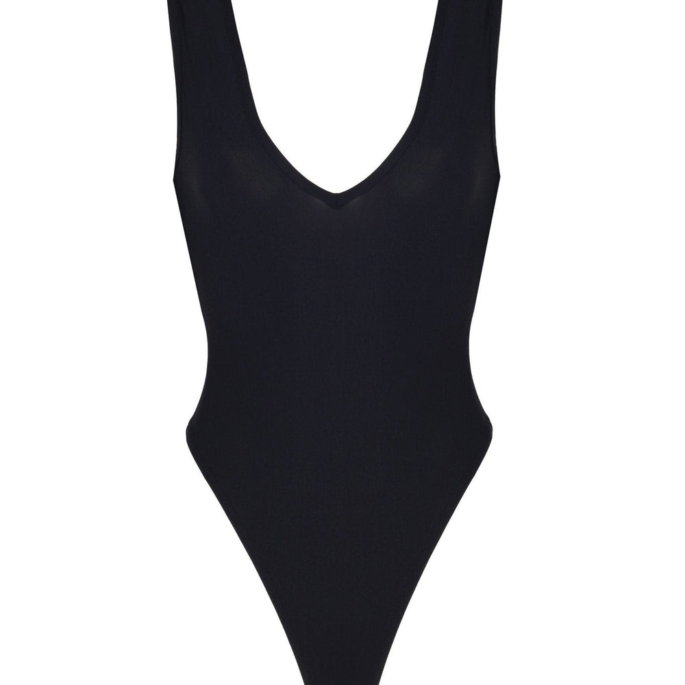 Önü V Yaka Dekolteli Bodysuit - No Design Store