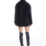 Oversize Düğmeli Teddy Kısa Kaban - No Design Store