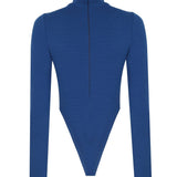 Pencere Dekolteli Fermuarlı Bodysuit - No Design Store