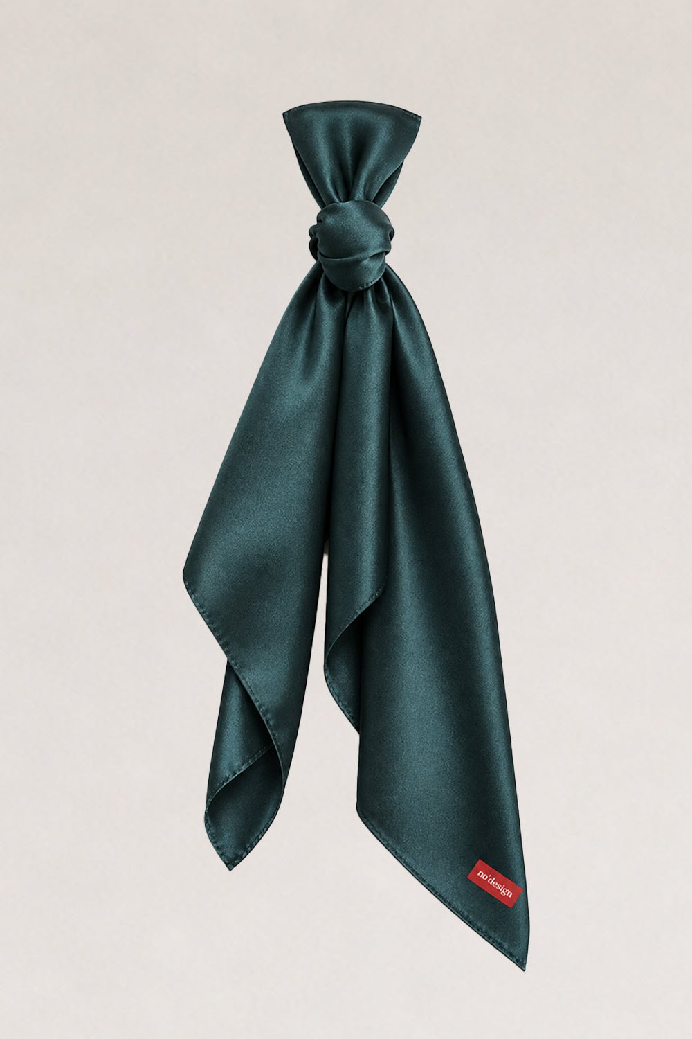 Petrol Yeşili Saten Fular Bandana - No Design Store