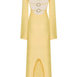 Serene Sırt Dekolteli Uzun Elbise - No Design Store