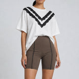 Biker Shorts with Flatlock Detail