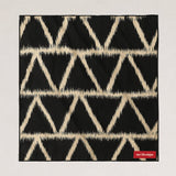 Siyah Ekru Zigzag Desenli Krinkıl Fular Bandana - No Design Store