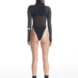 Transparan Balıkçı Yaka Bodysuit - No Design Store