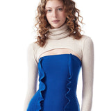 Uzun Balıkçı Yaka Triko Bolero - No Design Store