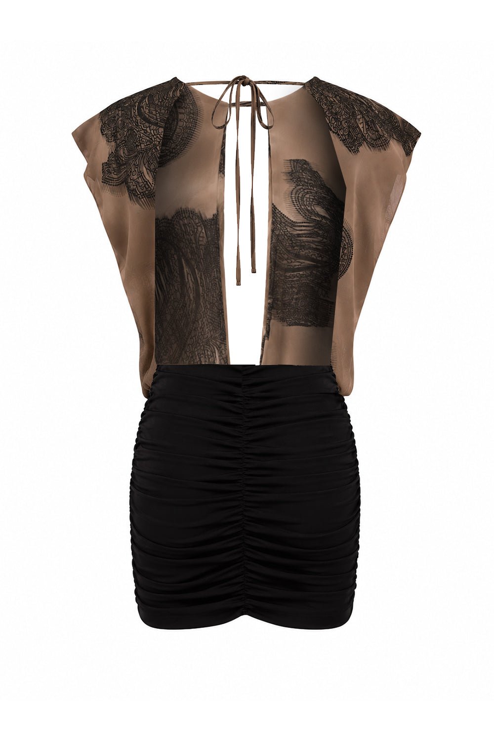 Virelle Vatkalı Mini Elbise - No Design Store