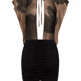 Virelle Vatkalı Mini Elbise - No Design Store