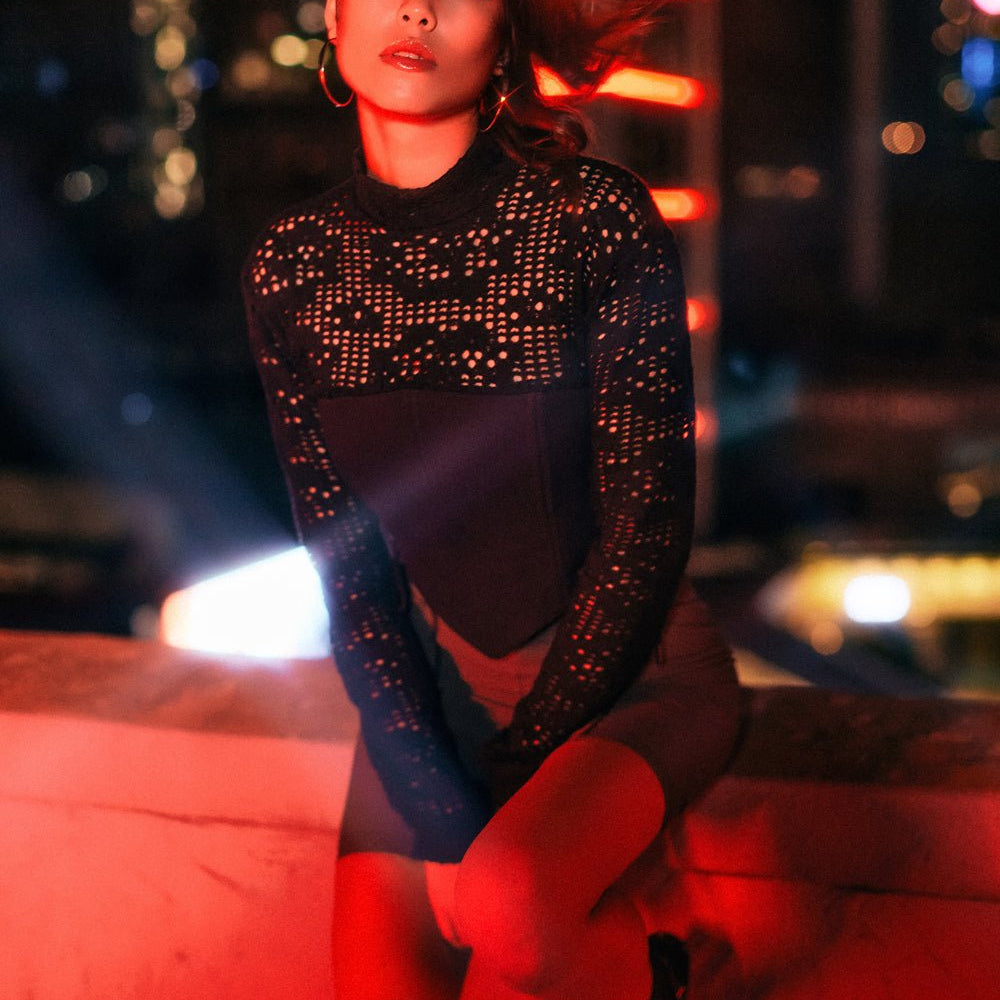 Yandan Bağcıklı Korse Detaylı Sweatshirt - No Design Store