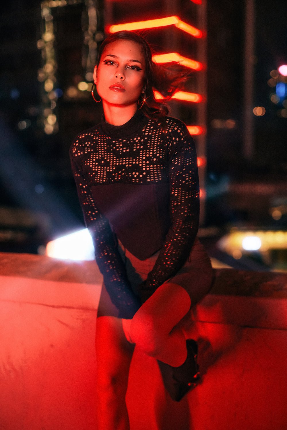 Yandan Bağcıklı Korse Detaylı Sweatshirt - No Design Store