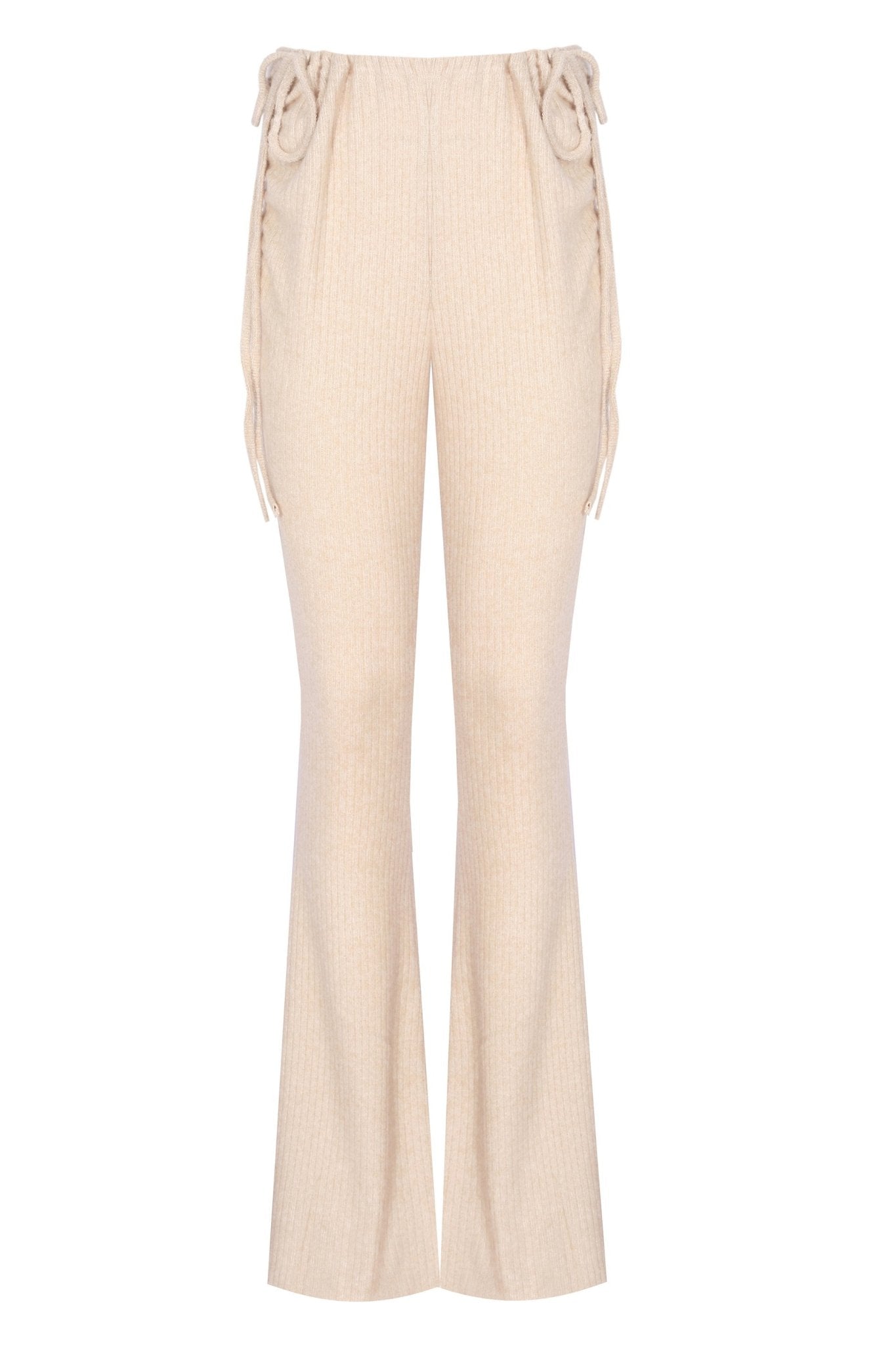 Yanları Büzgü Detaylı İspanyol Paça Pantolon - No Design Store