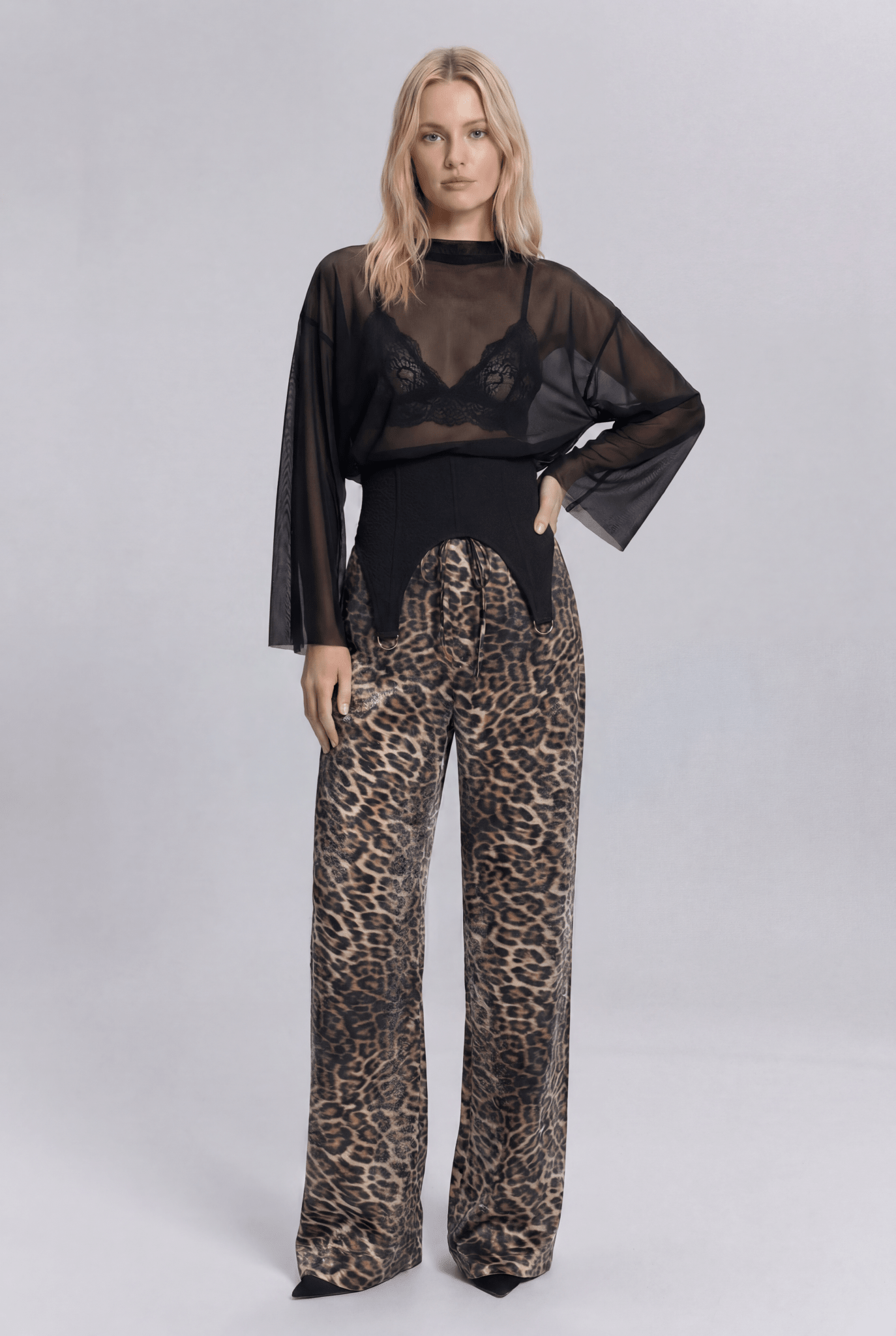 Yüksek Bel Saten Pantolon - No Design Store