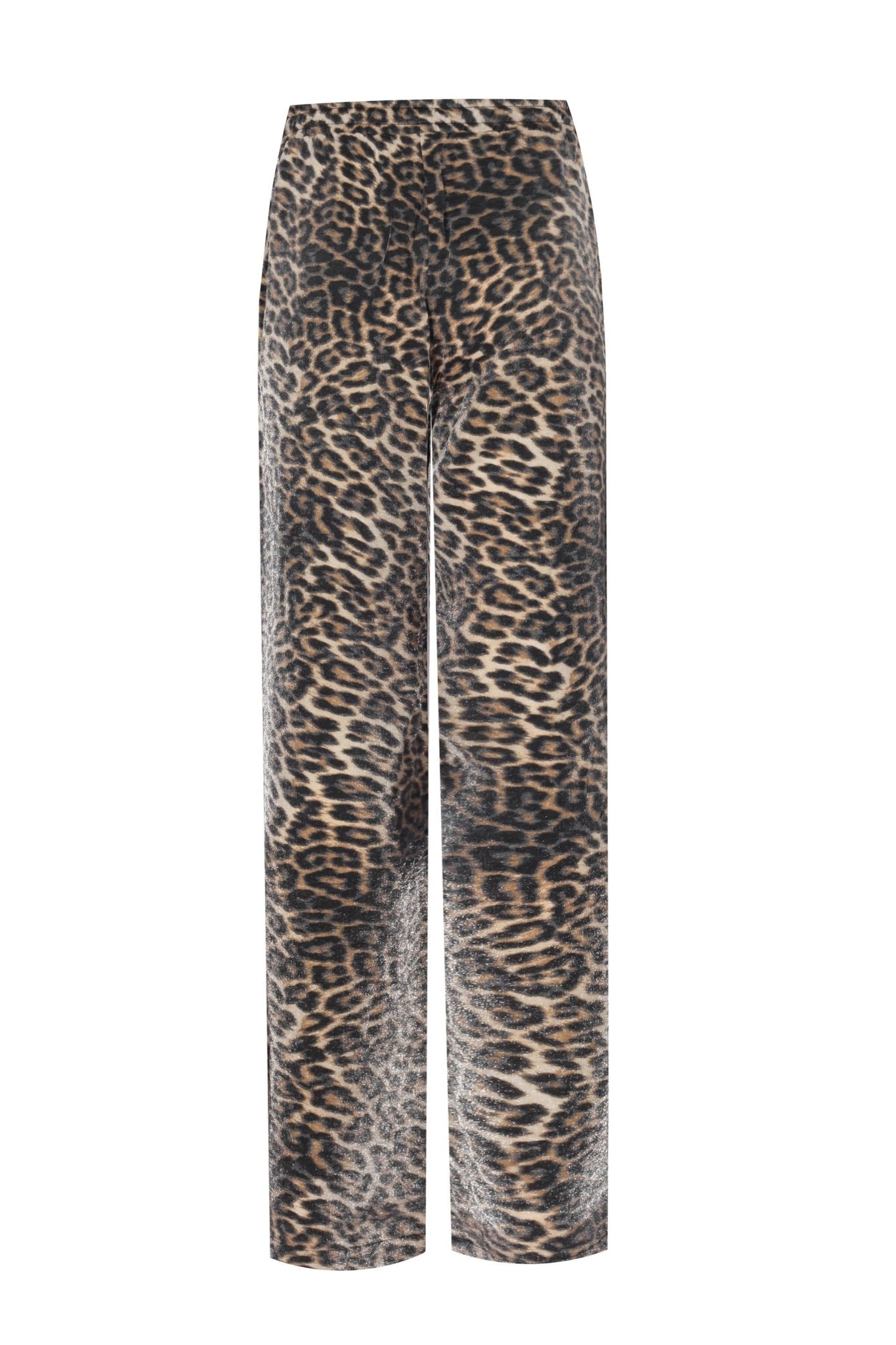 Yüksek Bel ve Beli Lastikli Bol Saten Pantolon - No Design Store
