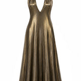 Zenya Derin V Yaka Uzun Elbise - No Design Store