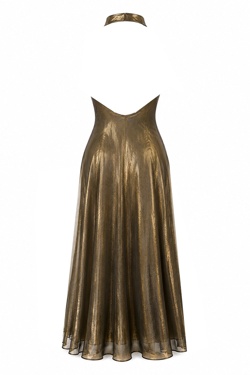Zenya Derin V Yaka Uzun Elbise - No Design Store