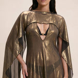 Zenya Derin V Yaka Uzun Elbise - No Design Store
